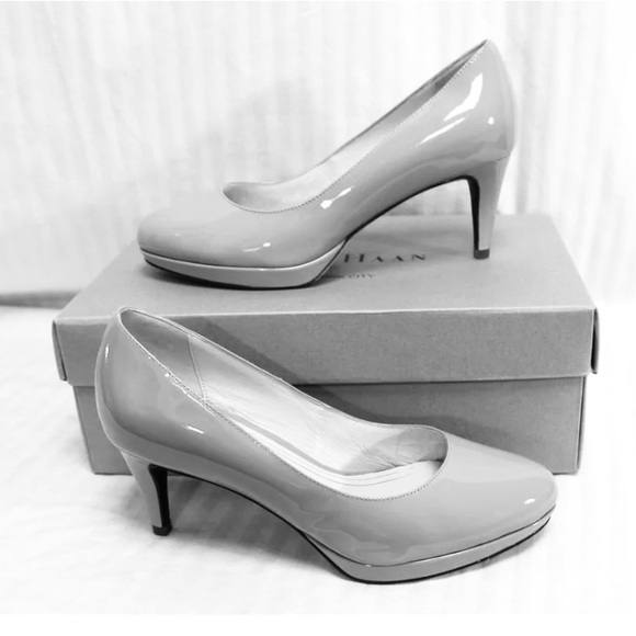 Cole Haan Shoes - Cole Haan Chelsey Low Pump in Greystone Patent - Sz. 10